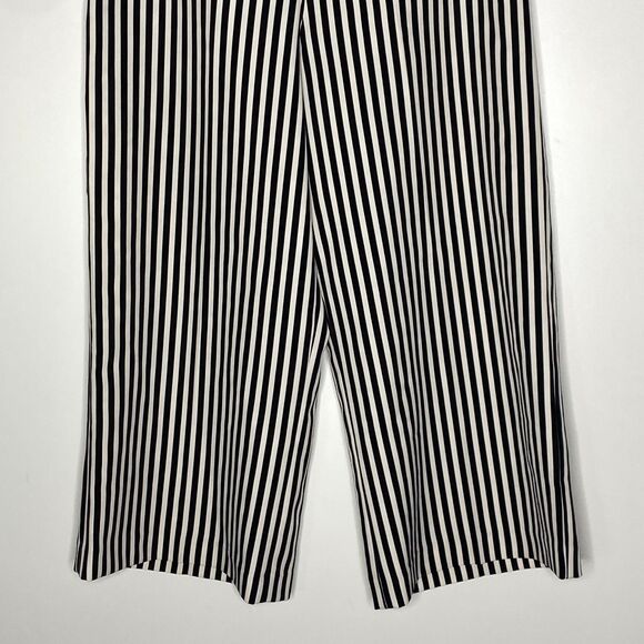 New Express Striped High Rise Wide Leg Culotte Pant Women's Size 10 - Picture 8 of 12
